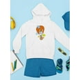 thumbnail image 3 of Rabbit On A Ballon Hoodie Juniors - Youth Hoodie, White, Medium, 3 of 4