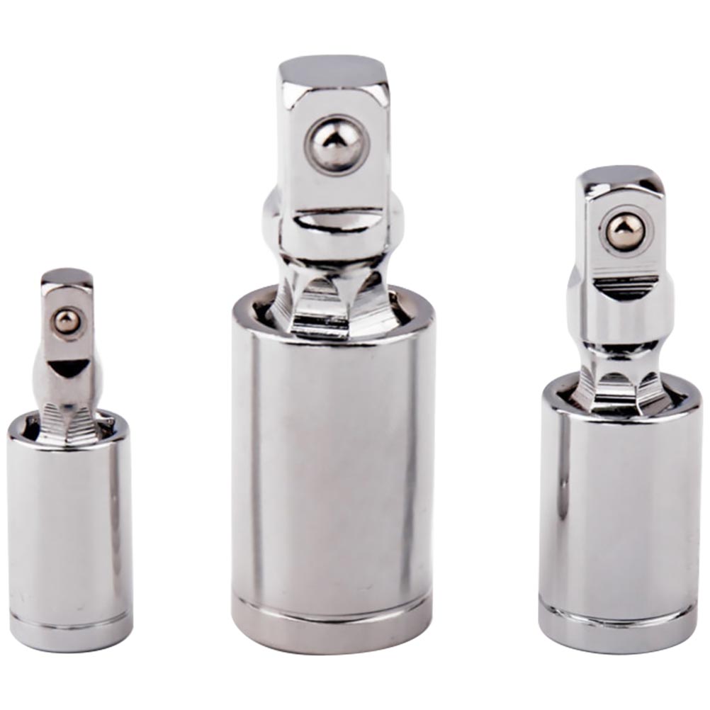 3pcs Universal Joint Sockets Swivel Extension Drive Joints Socket