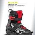 thumbnail image 3 of Rollerblade Microblade Patines en línea ajustables para fitness para niños, color negro/rojo, patines en línea de rendimiento para jóvenes y jóvenes, 3 of 6
