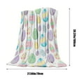 thumbnail image 3 of Taotanxi Easter Eggs Throw Blanket, Colorful Easter Decorations for Boys And Girls, Happy Easter Egg Flannel Throw Blanket, Super Soft Warm Easter Blanket for Couch Chair Sofa And Bed, 3 of 6