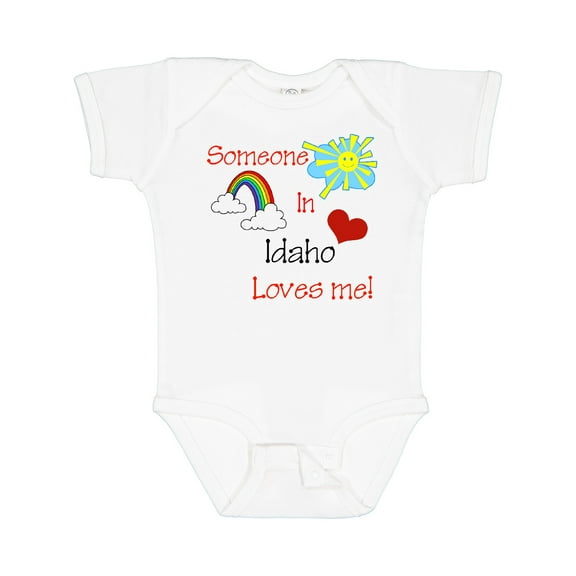 Inktastic Someone in Idaho Loves Me Boys or Girls Baby Bodysuit
