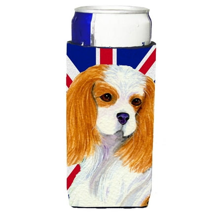 

Carolines Treasures SS4969MUK Cavalier Spaniel with English Union Jack British Flag Ultra Hugger for slim cans Slim