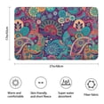 thumbnail image 3 of Purple Pioneer Flower and Paisley Pattern Bathroom Rugs Mat,Non Slip Microfiber Bathroom Rug,Rubber Backing,Soft Bathroom Mats for Bathroom Floor,Tub and Shower,17x27in(43x68cm), 3 of 5