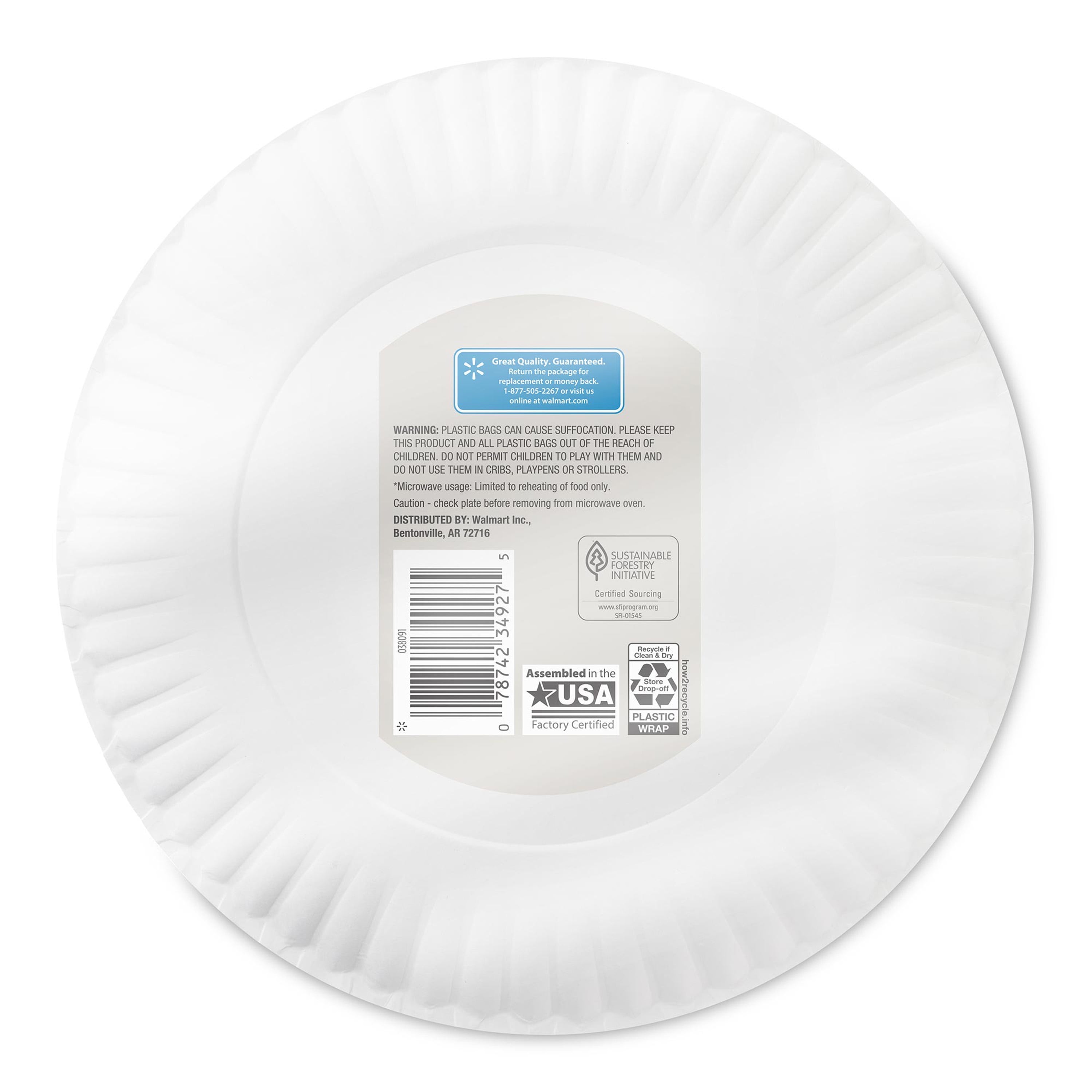 Perfect Stix Economy White Paper Plate, 9 Paper Uncoated Plate 9inches.500  Count Paper Plates., Medium
