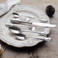 thumbnail image 2 of Juego de cena de plata de lujo, vajilla de boda Retro de acero inoxidable, cuchillo de mesa, tenedor y cuchara, cubiertos de postre, 1 piezas Fivean unisex, 2 of 2