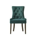 thumbnail image 2 of Esme 24 Inch Solid Wood Dining Chair, Velvet, Tufted, Set of 2, Green - Saltoro Sherpi, 2 of 6