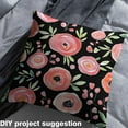 thumbnail image 2 of jejeloiu Colorful Tulip Flower Fabric by the Yard 3 Yards,Rustic Floral Rose Sewing Fabric,Pink Green Black Fabric for Sewing For Girls,Ultra Soft Home Decor, 2 of 6