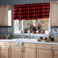 thumbnail image 4 of Giunmcul Home Decoration, Red Black White Checkered Window Valance 55.16*15.37in Polyester Curtain for Kitchen, 4 of 4