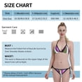 thumbnail image 3 of Women Two Piece Swimsuit Sexy Swimwear Halter String Triangle Bikini Sets - Purple Tulip, 3 of 5