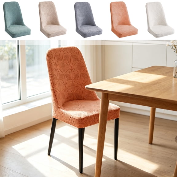FEOLGEHLY Stretchable All-in-One Chair Cover, All-inclusive Chair Cover, Chair Covers for Dining Chairs, Washable Dining Chair Covers, Stain-Resistant Soft for Dining Office Chairs (Orange)