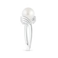 thumbnail image 3 of ANGARA South Sea Cultured Pearl Ring with Wing Motifs in 14K White Gold for Women | June Birthstone, Birthday, Anniversary, Jewelry Gift for Women | Pearl Ring, 3 of 8