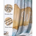 thumbnail image 3 of Coastal Beach Kitchen Curtains Modern Text Summer Ocean Wave Cafe Short Curtains for Bathroom Blackout Window Curtain Grommet Small Window Treatment Tier Drapes for Bedroom Living Room 52"x45"x2, 3 of 9