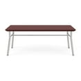 thumbnail image 2 of Mystic Reception Waiting 20x40" Wood Coffee Table / Silver Steel / Mahogany, 2 of 5