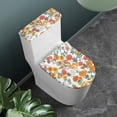 thumbnail image 2 of Yuyamidu Floral Toilet Lid Cover Protector 2 Pieces Flower Toilet Tanks & Lids Dust Cover Set Polyester Toilet Seat Cover with Anti-Slip Elastic Edge, Bathroom Decoration, 2 of 7