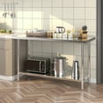 thumbnail image 2 of Gymax 24 x 60 Inches Stainless Steel Work Table Kitchen Prep & Work Table Silver, 2 of 10