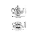 thumbnail image 2 of OUNONA 1 Set Doll Tea Set Silver Iron DIY Projects Simple and Delicate Design Gift, 2 of 8