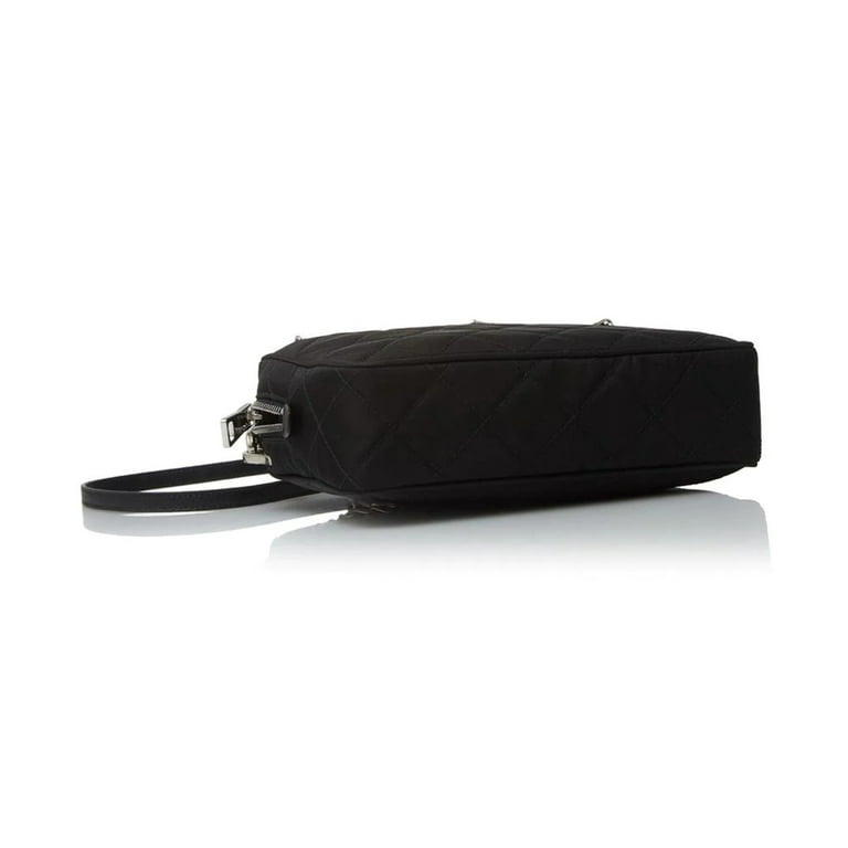Prada Bandoliera Black Tessuto Nylon Quilted Triangle Logo Crossbody Bag  1BH910 - Rverve