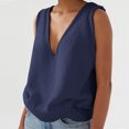 thumbnail image 5 of XINSHIDE Women Sweaters Sleeveless Sweater Vests Tops Solid Printing Dark Blue S Vintage Sweater, 5 of 7