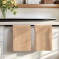 thumbnail image 7 of Brown Color Kitchen Towels Set of 2, Abstract Woven Texture Vintage Minimalist Absorbent Dish Towels for Kitchen, Microfiber Hand Towel, Quick Drying Tea Towel for Cleaning Decorative Dishcloths, 7 of 7
