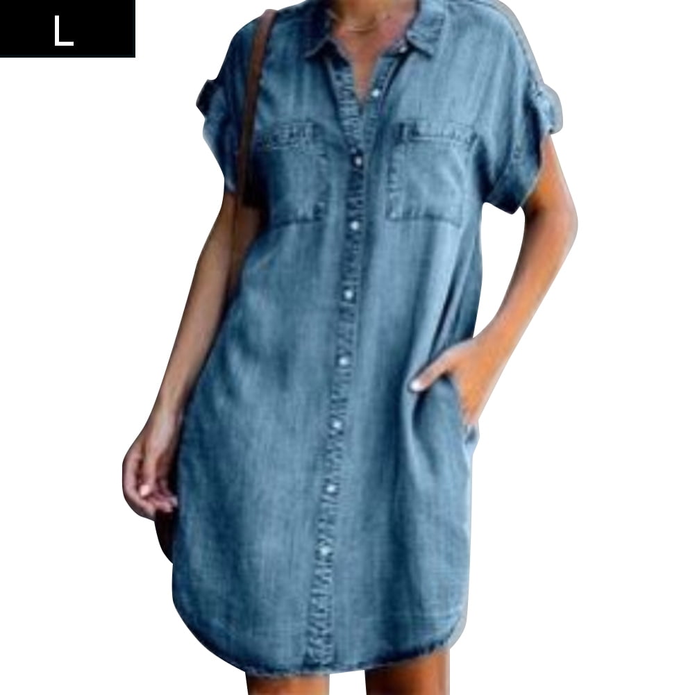 denim short frock