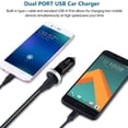 thumbnail image 4 of USB C Car Charger, 3.4A Fast Charging Car Adapter+3ft Type C Cable for Samsung Galaxy S26 S25 S24 S23 S22 S21 S20 S10 Note 20 A10E A20 A50 A51 A71,LG Stylo 6/5 G7 V60 ThinQ Moto G8 Google Pixel 4 3a, 4 of 4