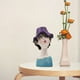 thumbnail image 3 of Estatuilla de belleza de resina florero cabeza maceta busto estatua escultura macetas florero para oficina boda dormitorio hogar ornamento Violeta Macarena Jarrón de resina, 3 of 7