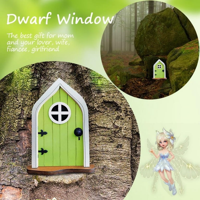 GRNSHTS Fairy Gnome Door Fairy Doors for Trees Outdoor Fairy Decor Yard Art  for Kids Gnome Home 