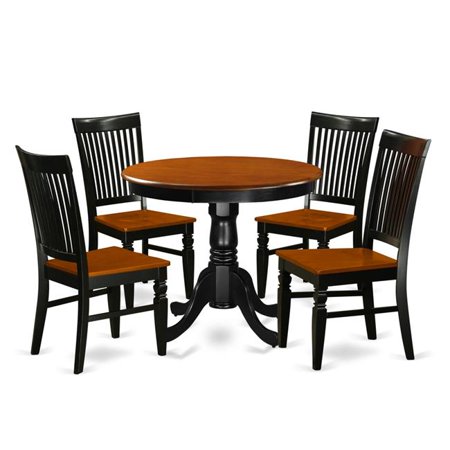 Kitchen Table Set with a Dining Table & 4 Wood Seat ...