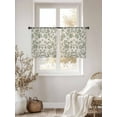 thumbnail image 4 of Spring Flowers Semi Sheer Curtains 54 Inch Length 2 Panels Set, Farmhouse Sage Green Pastoral Floral Leaf Sheer Kitchen Curtain Privacy Voile Window Curtain for Living Room Bedroom Rod Pocket Drapes, 4 of 7