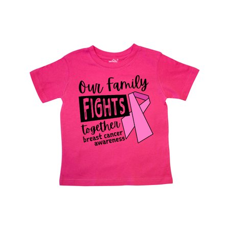

Inktastic Our Family Fights Together Breast Cancer Awareness Gift Toddler Boy or Toddler Girl T-Shirt