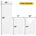 thumbnail image 6 of HAKUNA Upgrade Extra Large White Bathroom Rug Set 3 Pieces Ultra Soft, Thick Absorbent Bath Mats, Non Slip Chenille Toilet Mat for Bathroom, Bedroom, Kitchen, 6 of 8