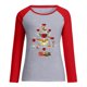 thumbnail image 4 of Camiseta informal de manga larga con cuello redondo y estampado navideño de retazos de primavera para mujer Fridja  bvmnju1578, 4 of 6