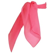 Adult and Youth - 50's Vintage Style Sheer Chiffon Square Scarf - Hot Pink