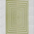 thumbnail image 1 of Ahgly Company Indoor Square Patterned Khaki Green Novelty Area Rugs, 8' Square, 1 of 6