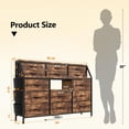thumbnail image 3 of Ataucjin Fabric Dresser For Bedroom With Power Outlets And LED Lights 14 Drawers Dresser Chests Of Drawers With Side Pocket TV Stand Entertainment Center With Open Shelf For Closet Entryway, 3 of 9