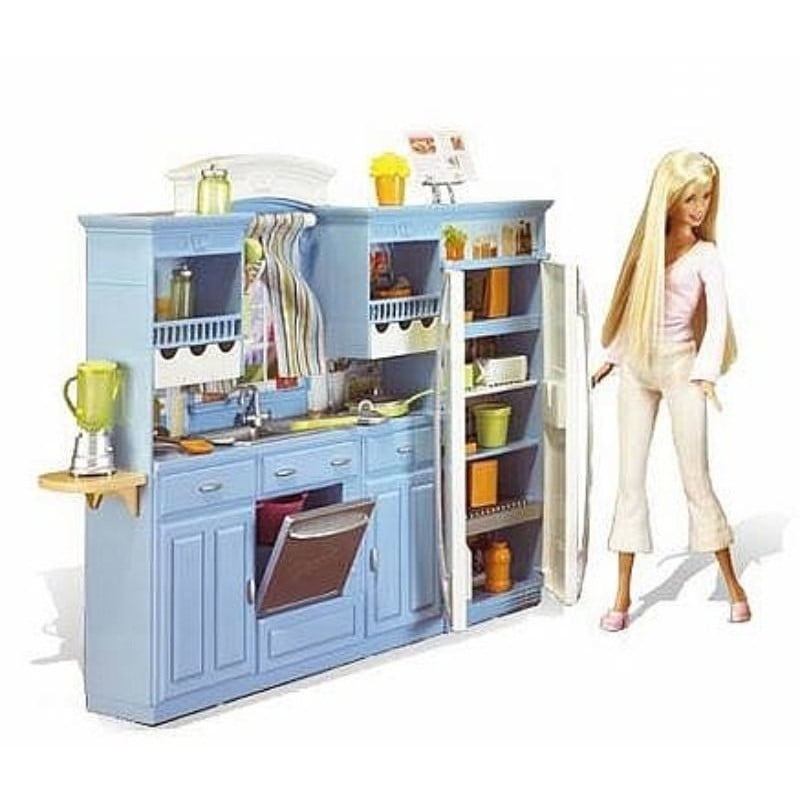 Barbie Play All Day Kitchen Gift Set w Barbie Doll 2005 Mattel J1548 Walmart
