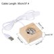thumbnail image 2 of LED Madera Bola Soporte Exhibición Unique Bargains Base 5x5x2cm Colorido Luz Cuadrado Remoto Control USB, 2 of 5