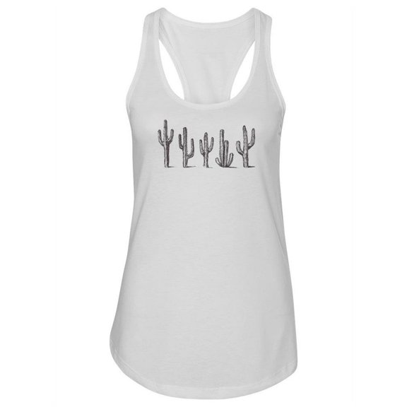 Cacti In A Row Tank Women -Image by Shutterstock, Female Medium