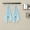 thumbnail image 6 of Unique Bargains 4 Pcs Cotton Soft Bathroom Hand Towel 14" x 30" Blue/Dark Grey, 6 of 8