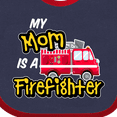 thumbnail image 4 of Inktastic My Mom is a Firefighter with Fire Truck Boys or Girls Baby Bib, 4 of 4