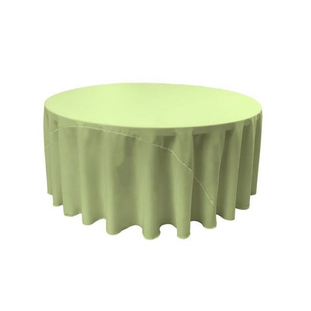 TCpop132R-SageP19 LA Linen Nappe en Popeline de Polyester, Sauge - 132 Po. Ronde