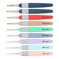thumbnail image 2 of Zyyini 9Pcs/Set Weaving Tools Knitting Needle Soft Handle Radian Crochet Hook TPR Handle,Bearded Needle,Crochet Hook, 2 of 8