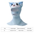 thumbnail image 4 of Capucha Buceo Dibujos Animados Protector Solar Transpirable Bufanda para La Cara Cubierta El Cuello () Azul, 4 of 6