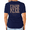 1-Navy blue, variant on UNISHE Women's Faith Over Fear Psalm 118:6 Retro Wavy Letter Back Print Short Sleeve Crew Neck Daily Casual Wear Tops