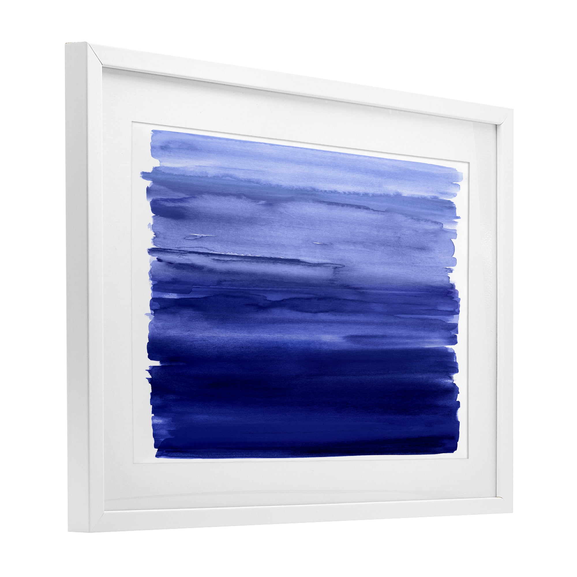 Stupell Industries Oceanic Ombre Blue White Framed Print Under Glass, design by Allie Corbin
