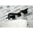 thumbnail image 3 of Kingston Brass KS6125DKL Kaiser Double-Handle Wall Mount Bathroom Faucet, Oil Rubbed Bronze, 3 of 8