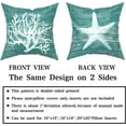 thumbnail image 5 of Sea Coral Throw Pillow Covers - Nautical Turquoise Green Wooden Deck Ocean Light Blue Pillows Case 18x18 Inch Decorative Livingroom Bedroom Cushion Cover for Home Couch Bed Farmhouse Decoration, 5 of 6