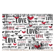 thumbnail image 1 of Tapiz para colgar en la pared con estampado de cartas de amor para el día de San Valentín, 1 of 1