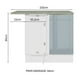 thumbnail image 2 of Gabinete Bajo Esquina Cocina Madesa Lux 80cm Con Encimera BG, 2 of 5