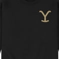 thumbnail image 3 of Yellowstone - Y Brand Left Chest - Men's Crew Neck Fleece Pullover, 3 of 6